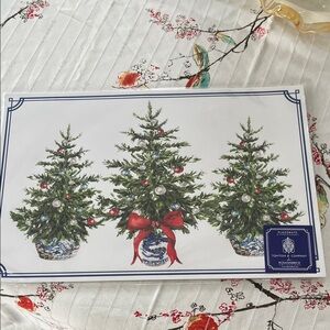 Festive Holiday Tree Trio with Red and Green Accents